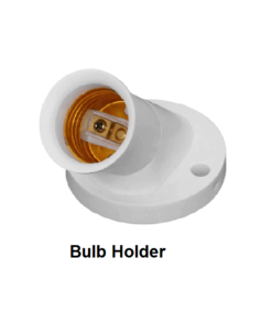 Branded Light Bulb Holder White (Pack of 2)
