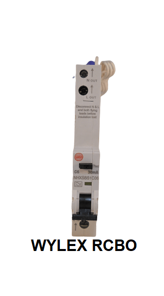 WYLEX Brand RCBO 6 Amp 30mA Type C6A